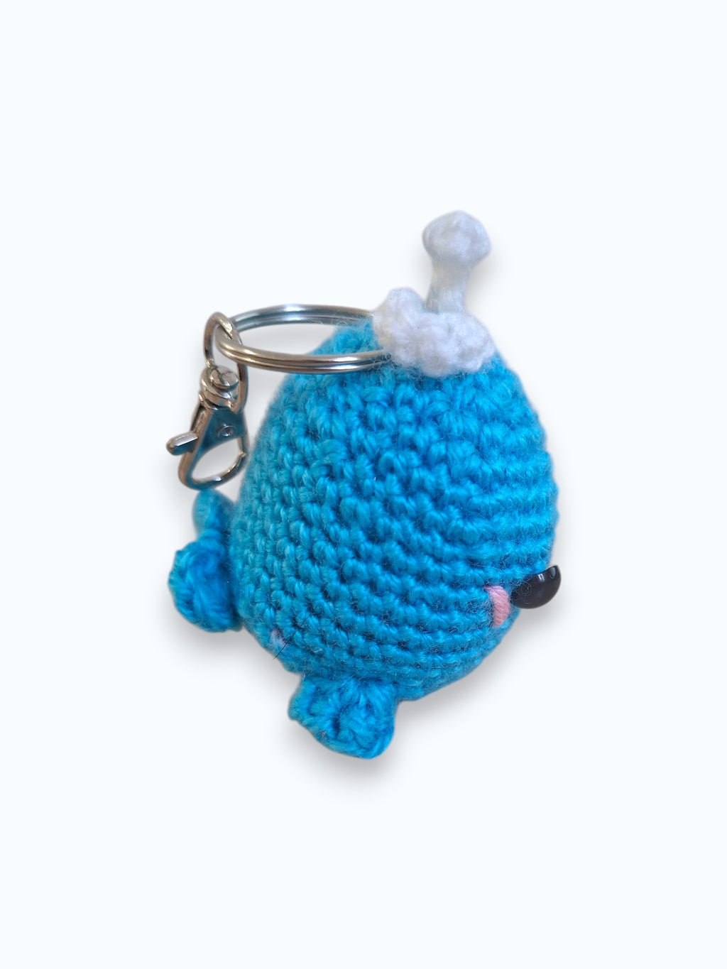 Porte-clé Baleine Bleue en Crochet – Fait Main