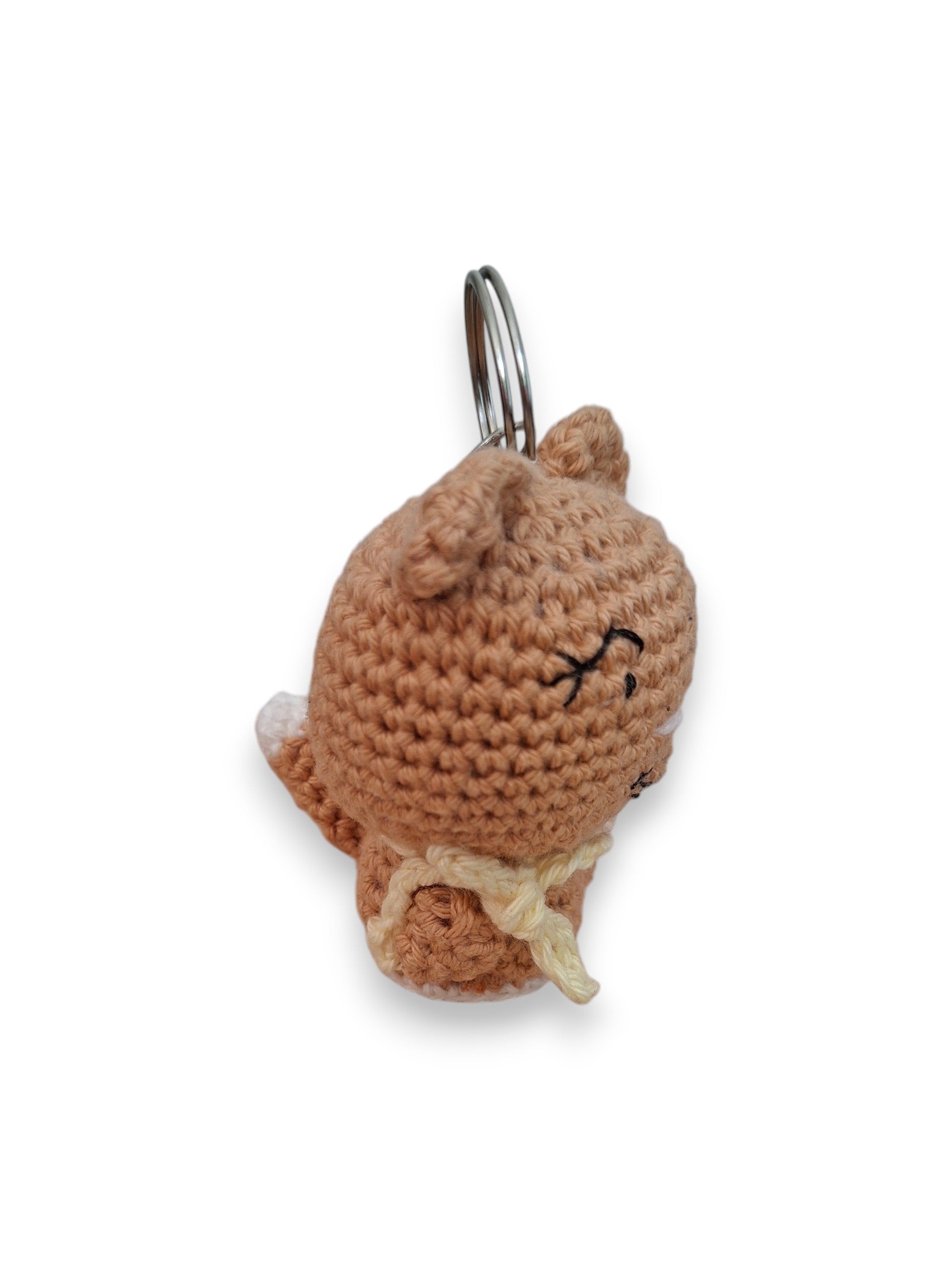 Chat Endormi – Porte-clé Amigurumi en Crochet