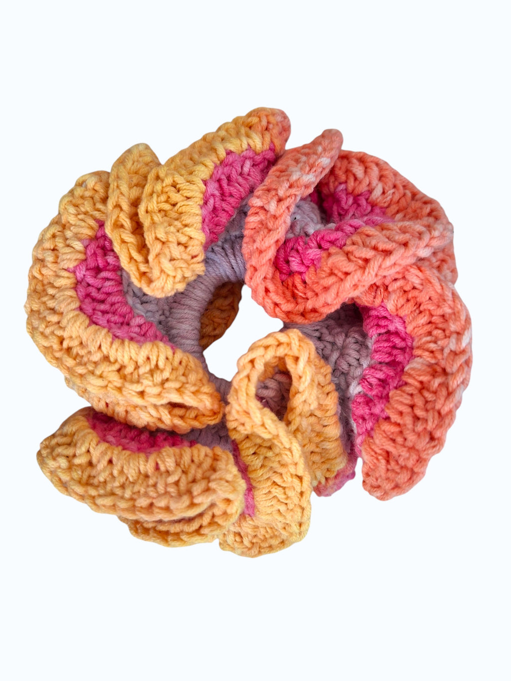 Chouchou en Crochet Multicolore Sunset
