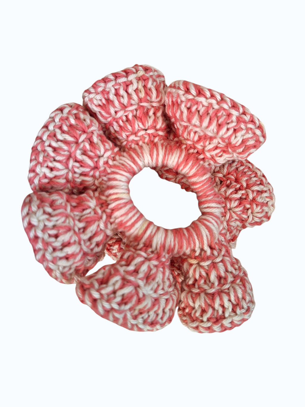 Chouchou en Crochet Rose et Crème