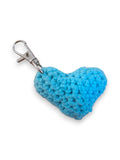 Porte-clé Cœur Bleu Turquoise en Crochet – Fait Main