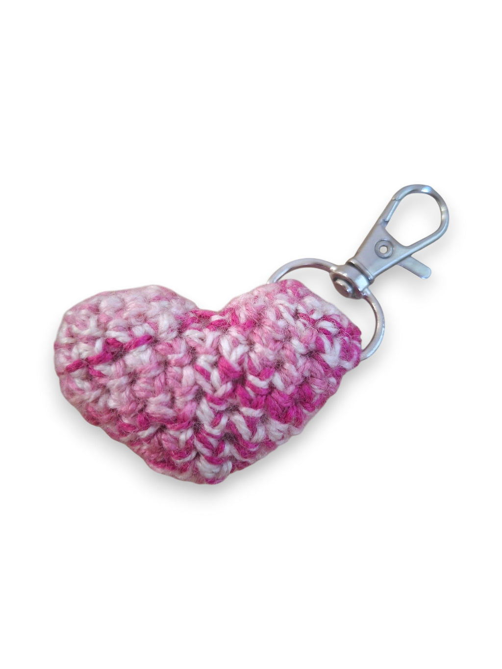 Porte-clé Cœur Multicolore en Crochet – Fait Main