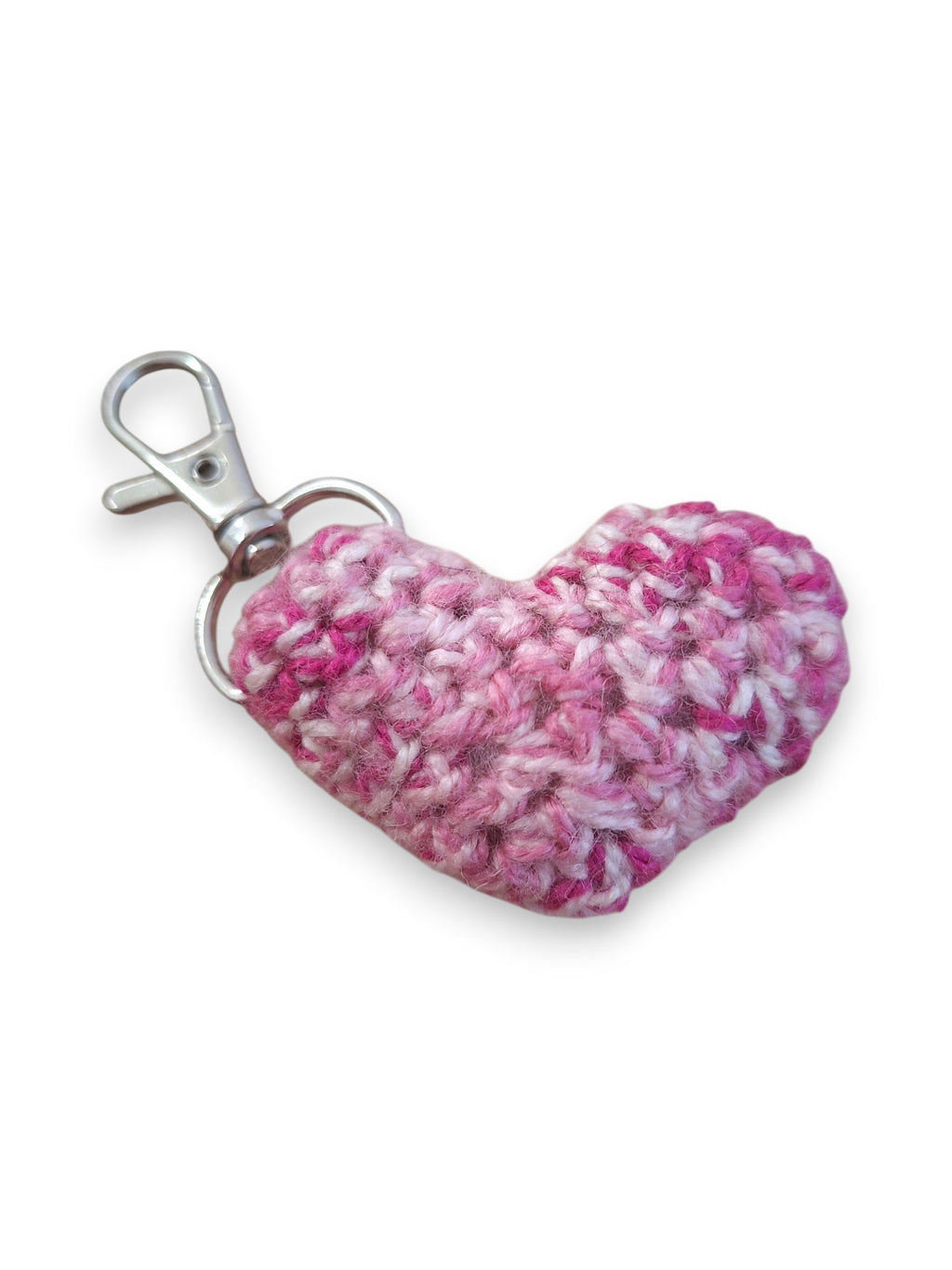 Porte-clé Cœur Multicolore en Crochet – Fait Main
