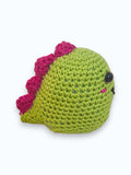 Dino Vert Anis et Fuchsia Amigurumi en Crochet – Fait Main