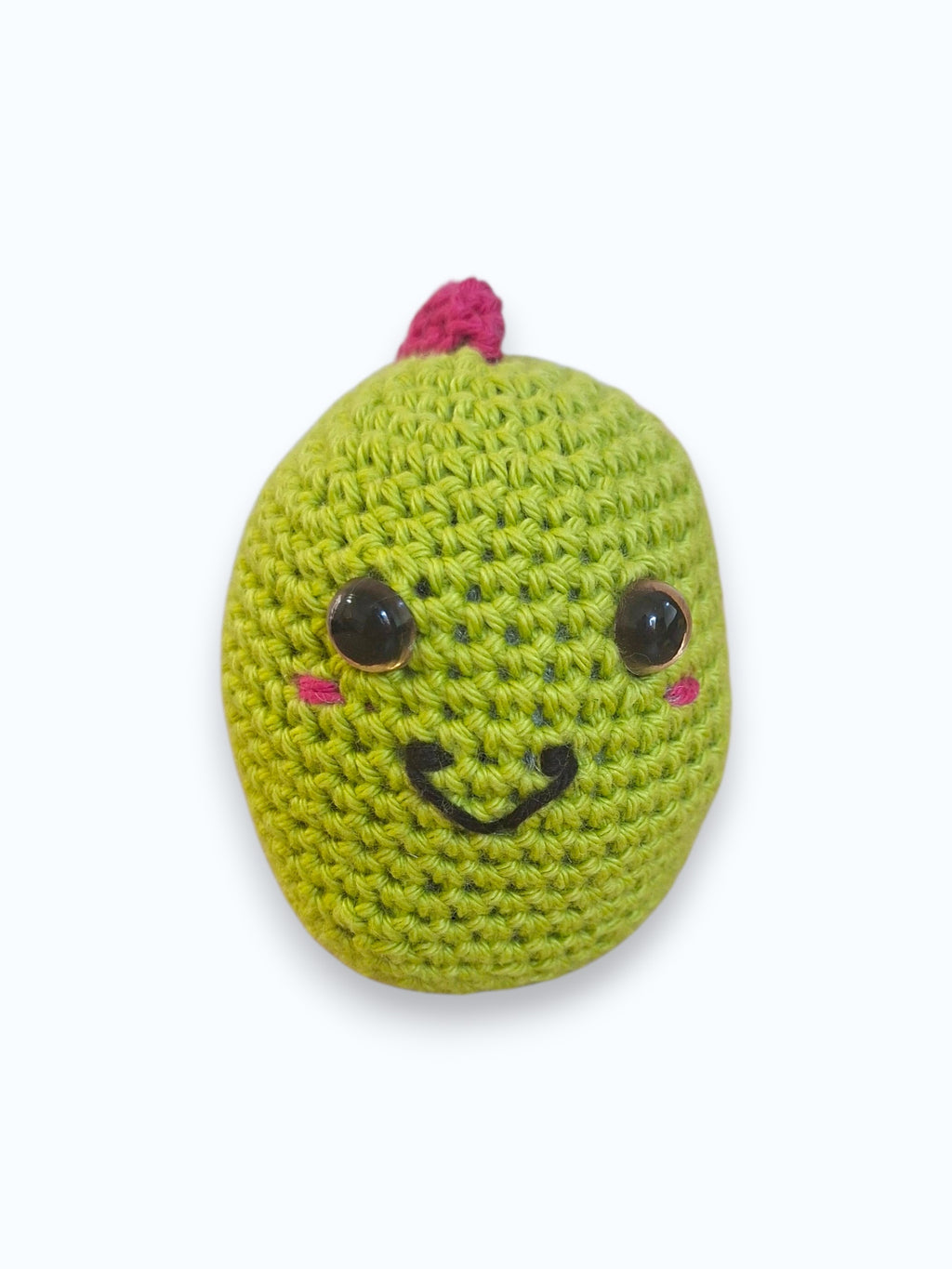 Dino Vert Anis et Fuchsia Amigurumi en Crochet – Fait Main