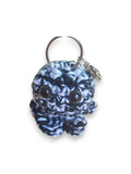 Poulpychou Noir et Blanc – Porte-clé Poulpe en Crochet Fait Main