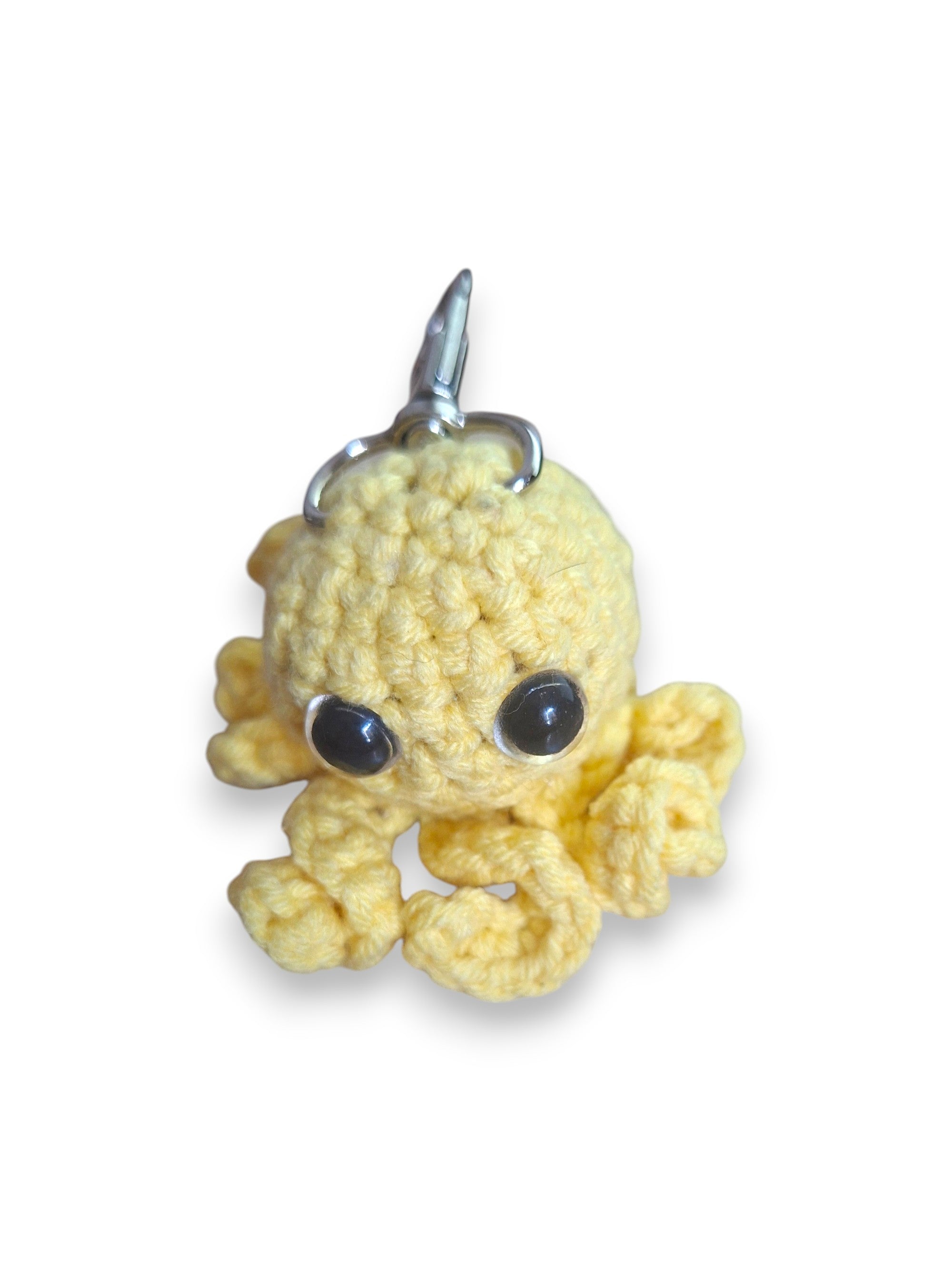 Poulpychou Jaune – Porte-clé Poulpe en Crochet Fait Main