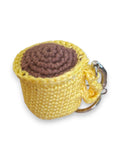 Porte-clé Mini Tasse à Café en Crochet – Fait Main
